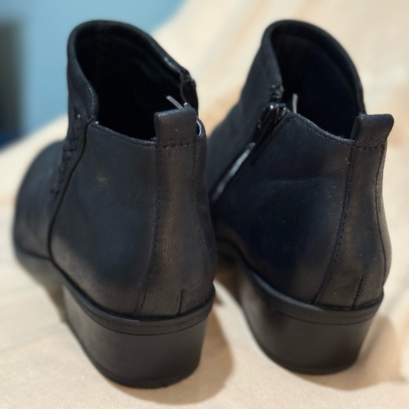 Black Leather Ankle Boots - Picture 3 of 6